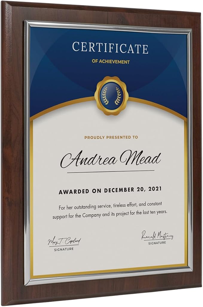 PlaqueMaker Certificate Frame, Cherry Wood - Image 6