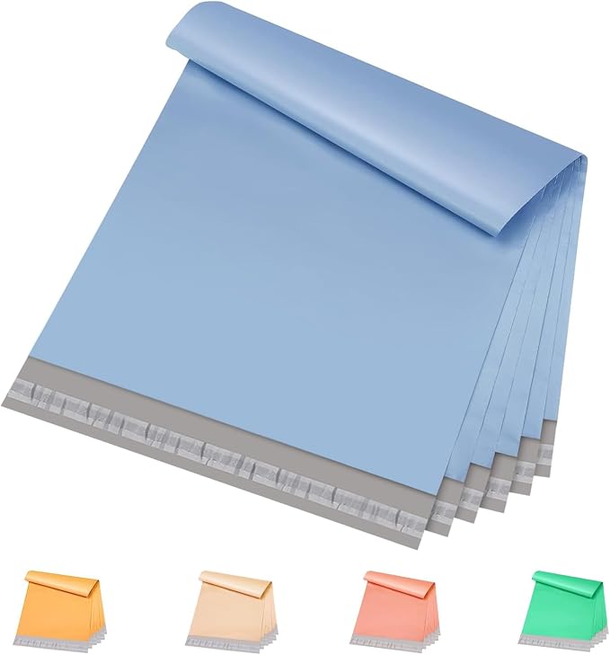 Metronic Poly Mailers 12x15.5 200PC Bulk Shipping Bags, Light Blue | ·Strong by METRONIC
