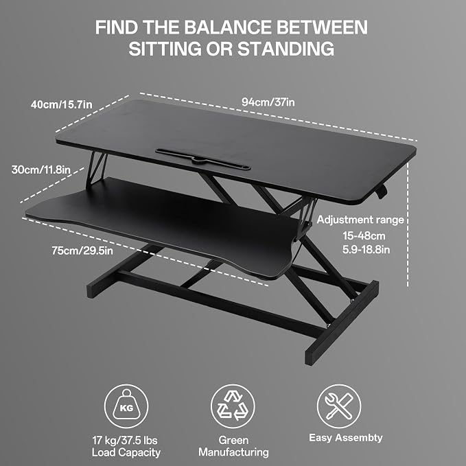 37 Inch Standing Desk Converter - Image 2