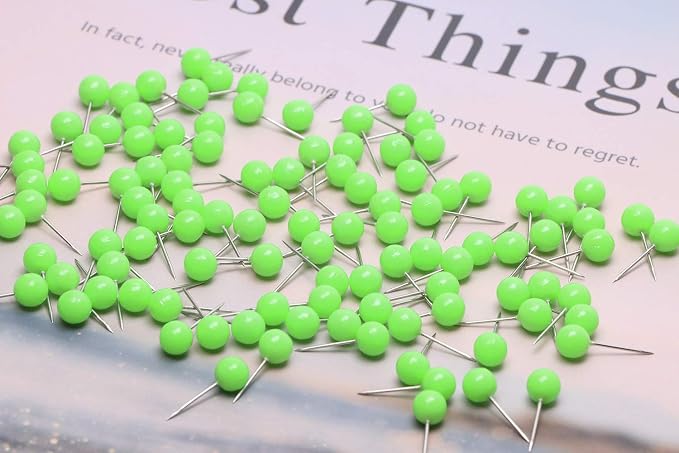 Tupalizy 100PCS 1/4 Inch Small Round Head Map Tacks Pins - Image 4