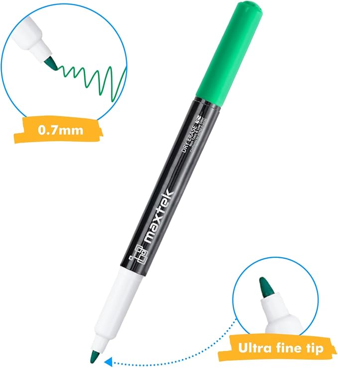 maxtek Dry Erase Markers Ultra Fine Tip, Low Odor, School Supplies Classroom - Image 2