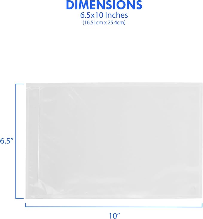 100 Count 6.5" x 10" Shipping Label Envelopes, Top Loading - Image 3