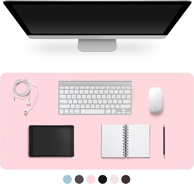 CADONO Leather Desk Pad Protector, Non-Slip PU Leather Large Mouse Pad by CADONO
