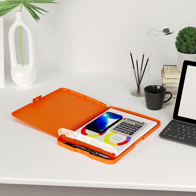 Piasoenc Clipboard with Storage, 8.5 x 11 Organization Box with Pen Holder and - Image 7