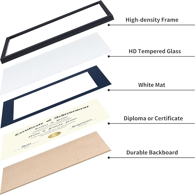 ELSKER&HOME 8.5x11 Certificate Frame Black - Image 4