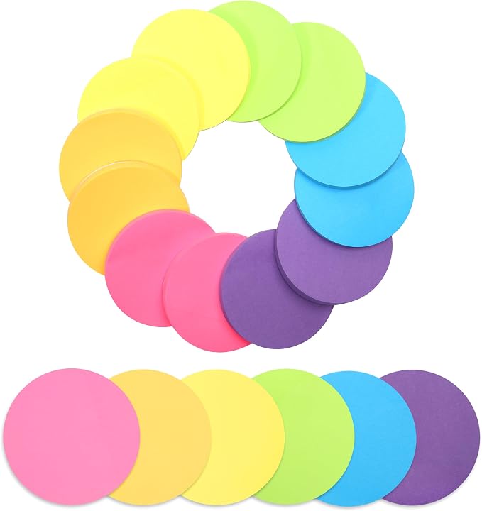 Mr. Pen- Round Sticky Notes, 2.8" Diameter, 12 Pads, 720 Sheets, Colorful | - Image 8