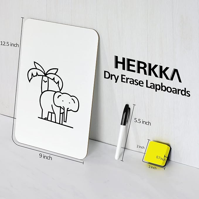 Dry Erase Lapboards, HERKKA 32 Pack Double Sided Dry Erase Lap Boards 9 x 12.5 - Image 2