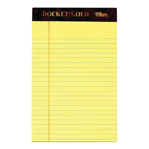 Tops™ Docket Gold™ Premium Writing Pads, Jr. Legal Rule, 50 Sheets Per Pad - Image 3