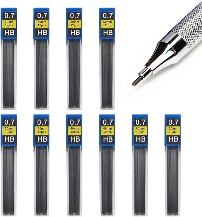 DreamAug 0.7mm HB Mechanical Pencil Lead Refills – 120 Pieces, Break-Resistant by Unknown