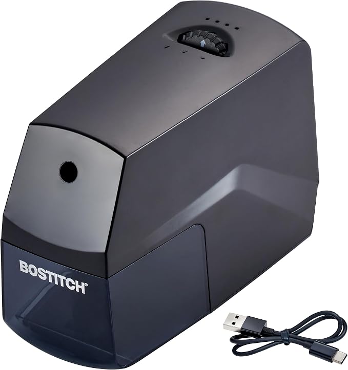 Bostitch Portable Rechargeable Battery Horizontal Pencil Sharpener Helical Blade by BostitchOfficeProducts