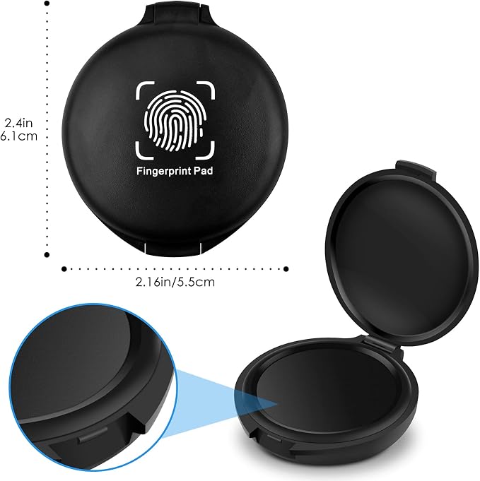 ERKOON 2 Pack Fingerprint Ink Pads, Thumbprint Ink Pad - Image 2