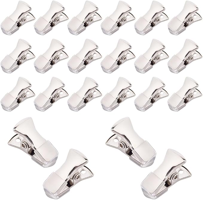 CRASPIRE 35Pcs Platinum Mini Metal Alligator Clips Small Sweater Clamps Spring by CRASPIRE