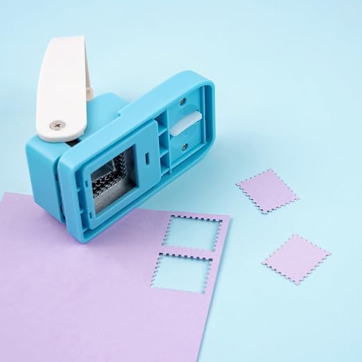 2Pcs Postage Stamp Punch, Rectangular Embossed Edge Shape Paper Punch, Square - Image 3