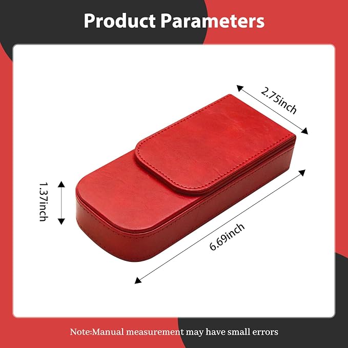 PU Leather Triple Pen Case Pencil Pouch Holder - Image 2
