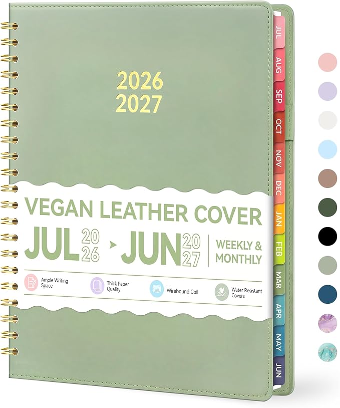 Forvencer Planner 2026-2027, Academic Planner Weekly & Monthly, Vegan Leather by Forvencer