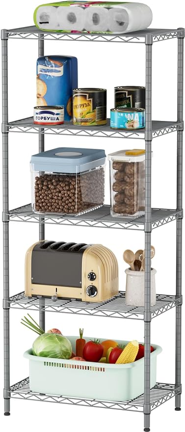 SINGAYE 5 Tier Storage Garage Shelving Units Heavy Duty Wire Shelves Pantry - Image 9