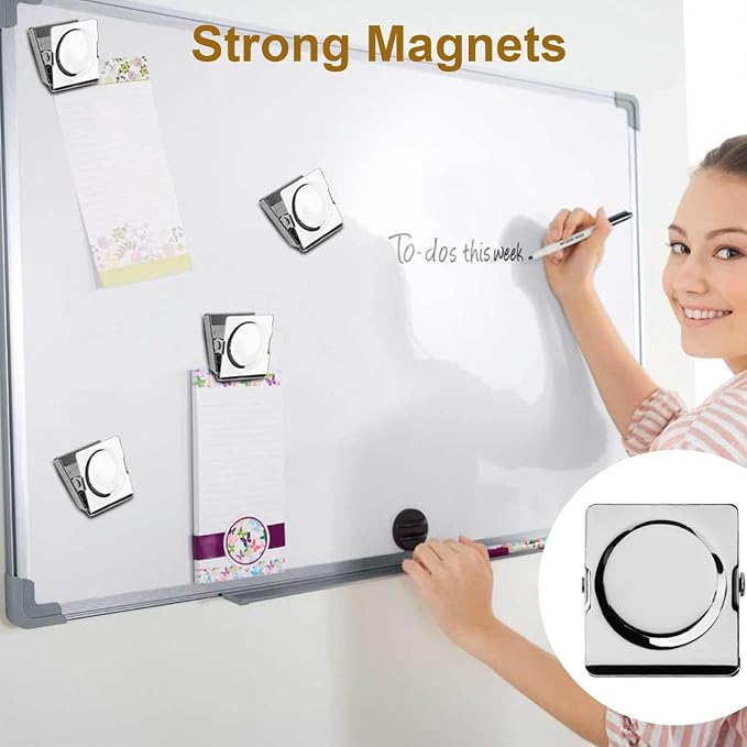 Square Strong Magnetic Clips, 1.5"-8 Pcs, 38 mm, Refrigerator Magnet Clips - Image 4