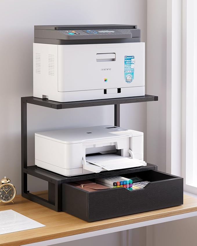 IBUYKE 2 Tier Desktop Printer Stand, Printer Table by IBUYKE