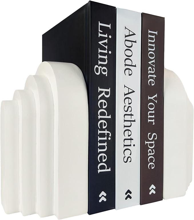 Book Ends for Heavy Books, Resin Decorative bookends, Heavy Duty Book end for by GUSFREUD