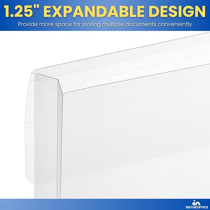 1InTheOffice Poly Envelopes Expandable Plastic Clear Envelope - Image 4
