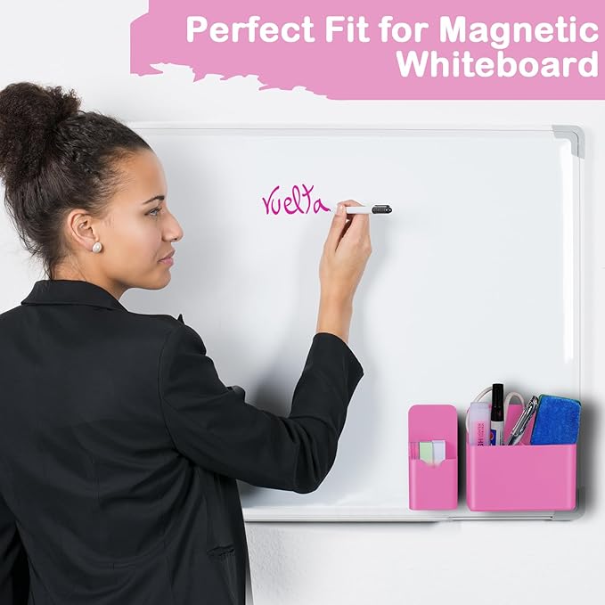 KITANIS Magnetic Pen Holder, 2 Pack Magnetic Dry Erase Marker Holder - Image 5