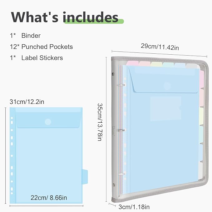 Uquelic Document Organizer, Soft PVC Binder - Image 4