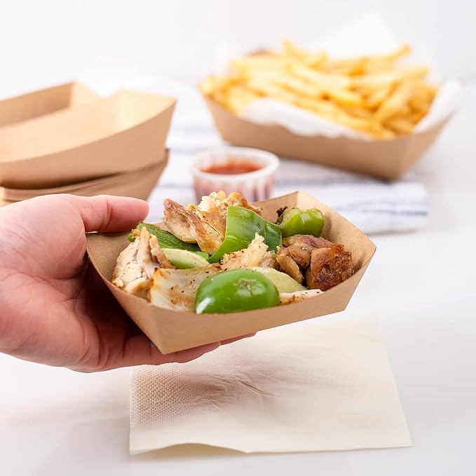 Karat FP-FT050K Kraft Paper Food Serving Tray, 0.5 lb Capacity, by Karat