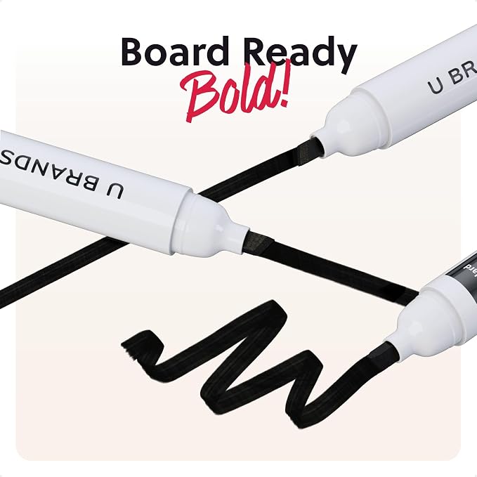 U Brands Dry Erase Markers Chisel Tip Set, 36 Pack, Low Odor Ink, Dry Erase - Image 4