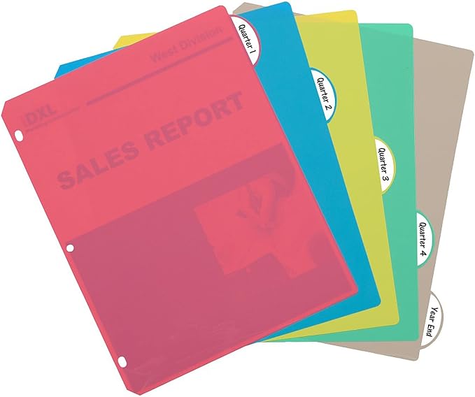 C-Line Polypropylene Binder Index Dividers, One 5-Tab Set - Image 2
