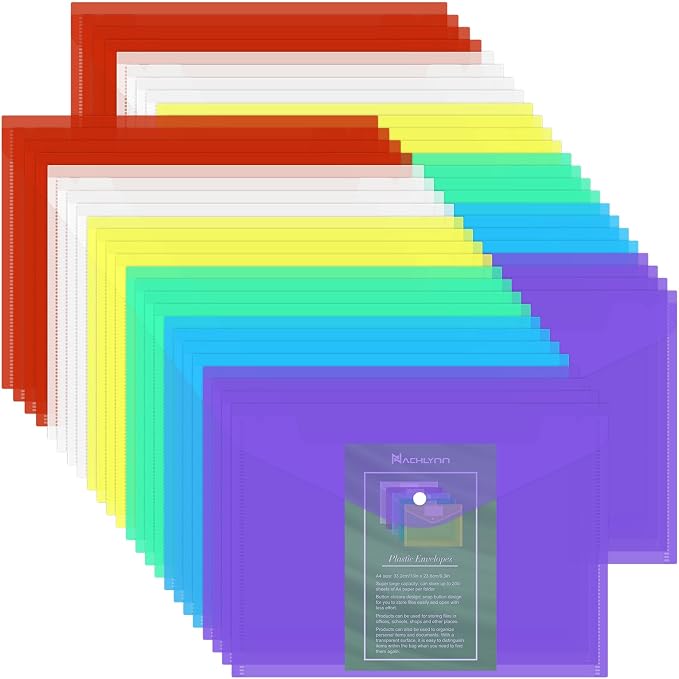 NACHLYNN 48pcs Plastic Envelopes Poly Envelopes by Createyourownlifestory