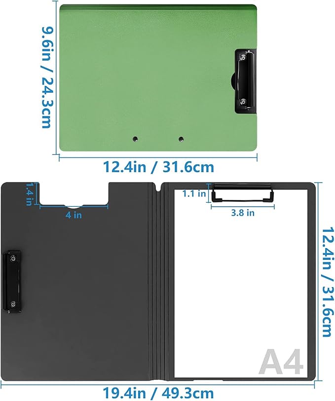 2 Pack Foldable Clipboards, A4 Office Clipboard Folder - Image 5