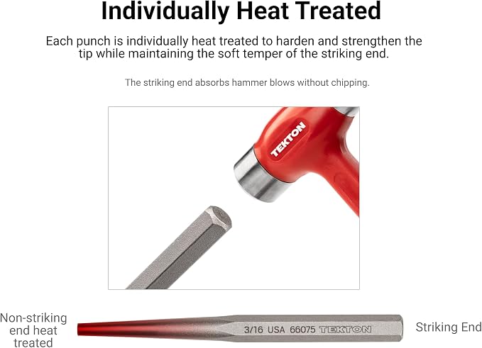 TEKTON 3/8 Inch Solid Punch | 66079 | Made in USA - Image 3
