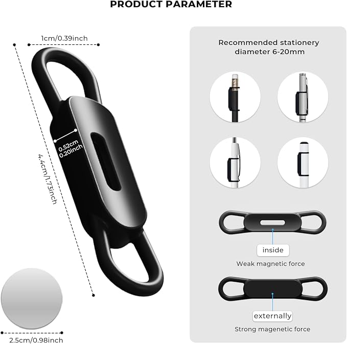 10 Pack Magnetic Pen Holder for Refrigerator, Adjustable Pen Pencil Holders - Image 3