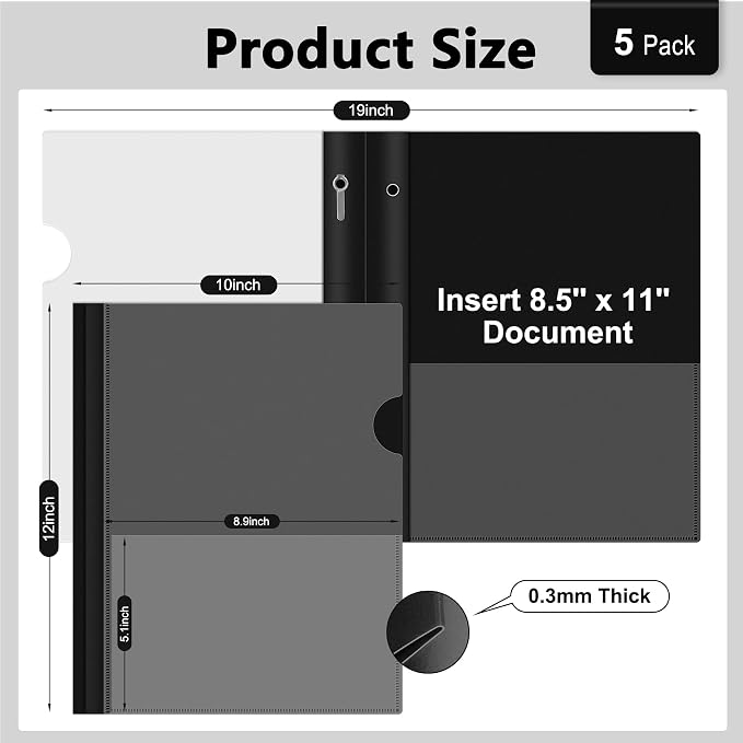 Ndsox 5 Packs Clear Front Report Covers - Image 2