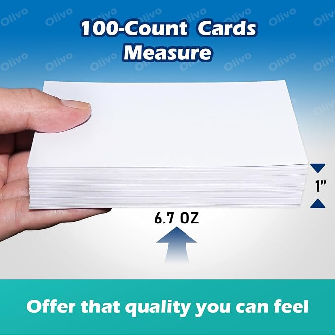 Blank Index Cards 3x5 Unlined Unruled Flash Note Cards 3" x 5", 200 GSM Heavy - Image 6