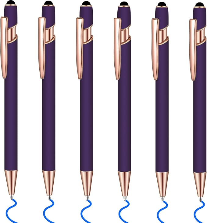 6 Pcs Blue Ink Ballpoint Pen by Lragvtbk