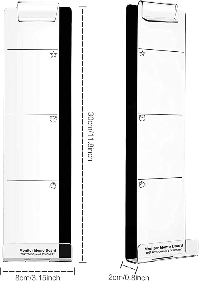 2pcs Office Desk Accessories Monitor Memo Board Computer Message Board Office - Image 4