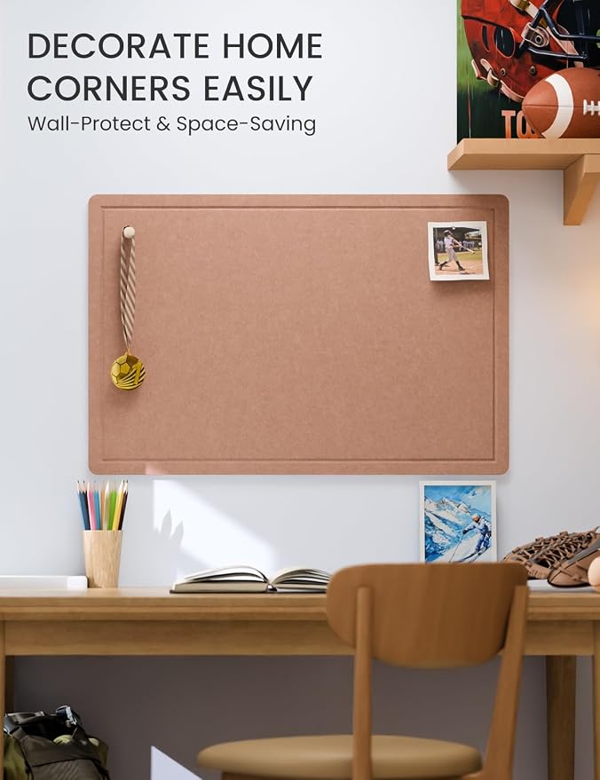 Fluxynara Bulletin Board, 35.4" x 23.6" Cork Board Alternative - Image 4