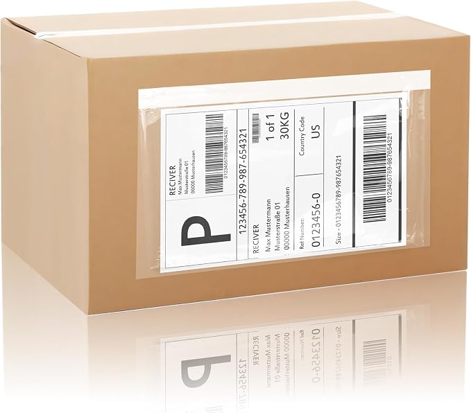 5.5" x 7.5" Shipping Label Sleeves Plastic Envelopes Self-Adhesive Top Loading by OnlyPaper