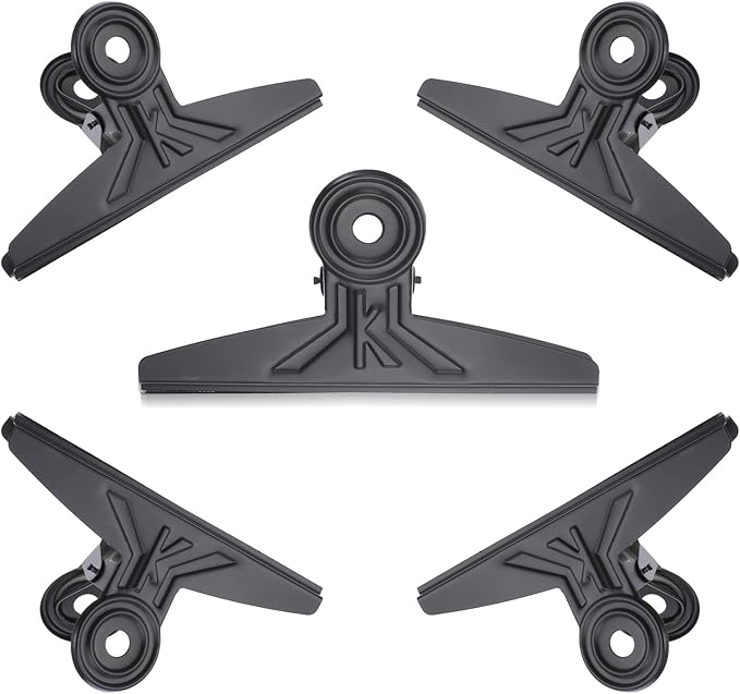 Extra Large Bulldog Clips, 5 Pack Metal Binder Clips Jumbo 7.9 Inches, Paper by Tolare