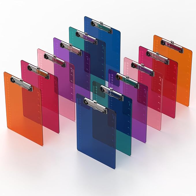 Plastic A5 Clipboards, Size 6" x 9" by Macroclo