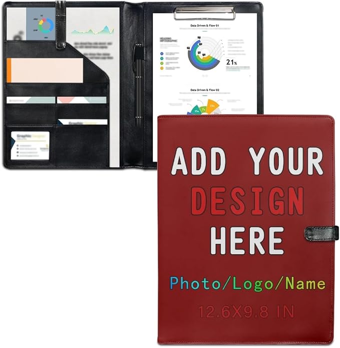 Professional Padfolio with Clipboard, Business Resume Portfolio Folder by LMPTOEI