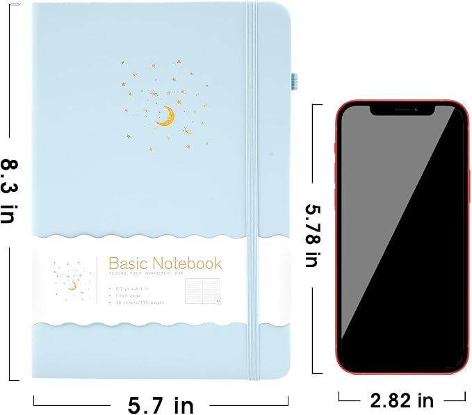 CAGIE Lined Journal Notebook for Work, 196 Pages, Medium 5.7" x 8.3", Hardcover - Image 6