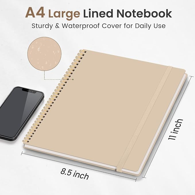 Taja Spiral Lined Notebook, 8.5"x11" Notebooks - Image 5
