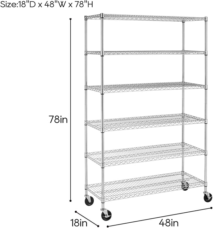 BestOffice | 6-Tier Wire Storage Shelves - Image 3