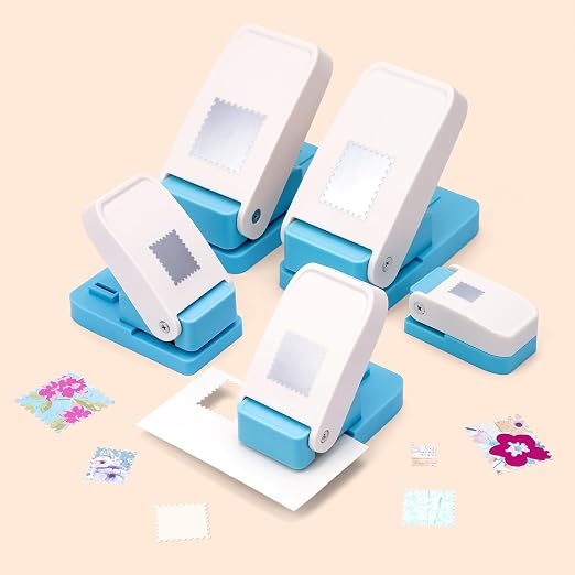 5Pcs Stamp Punch, 1.5x1.25inch/1x0.8inch/0.6x0.5inch Rectangle Postage Stamps - Image 6