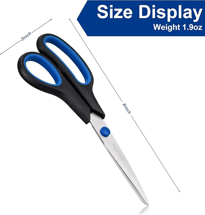 Scissors, BOOMIBOO 8" All Purpose 24 Pack - Image 5
