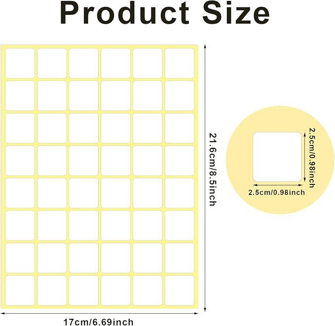 1440 Pcs Blank Date Labels 1" X 1" Labels Stickers - Image 3