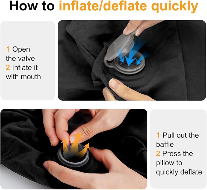 Maliton Inflatable Foot Rest Pillow, Airplane Travel Bed - Image 3