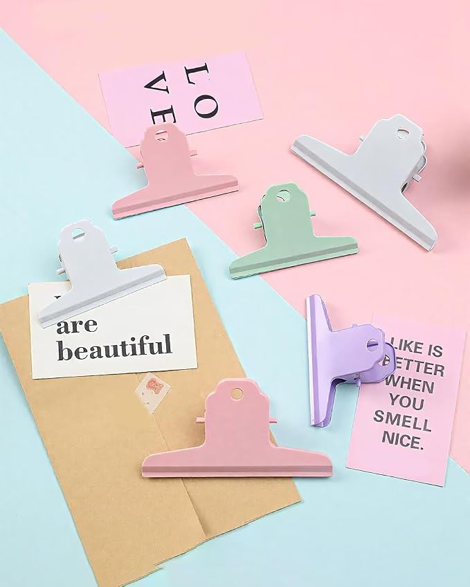 2PCS Extra Large Binder Clips Metal Large Bulldog Clips Paper Clamps Holder - Image 5